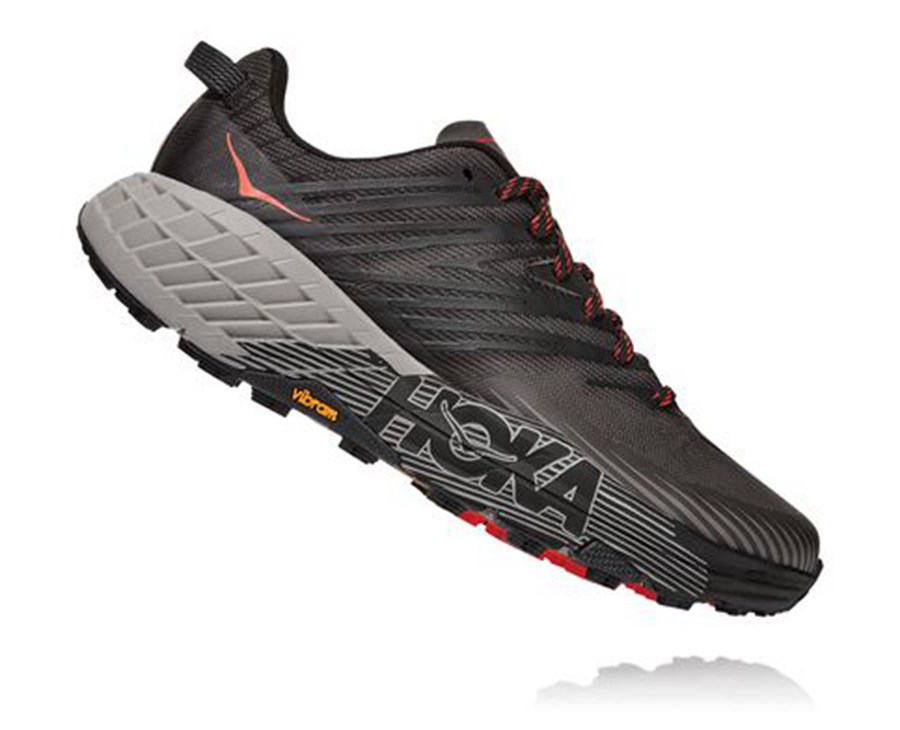 Hoka One One Speedgoat 4 Trailskor Herr - Svarta - NTFUE-2365